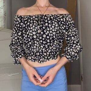 Off the shoulder floral top
